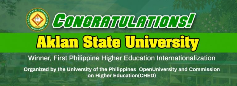 Read more about the article JUST IN! Aklan State University is one of the winners of the First Philippine Higher Education Internationalization Award.