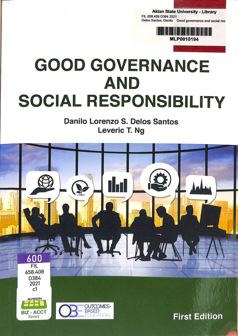 Good governance and Social Responsibility
