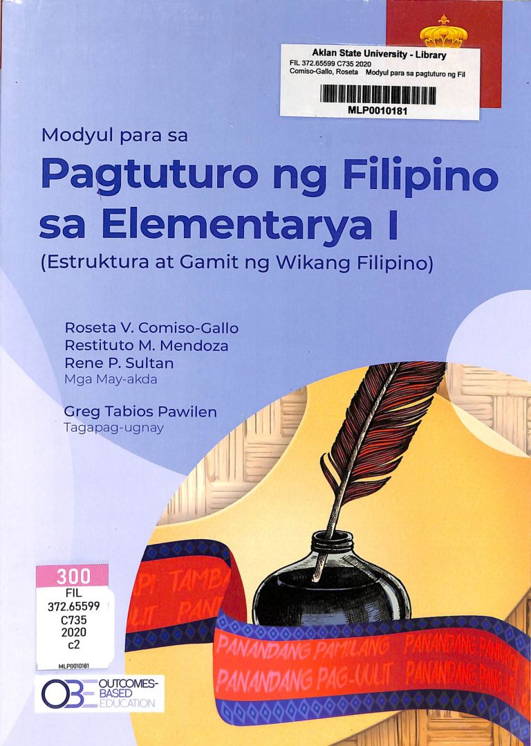 Pagtuturo ng Filipino sa Elementarya I