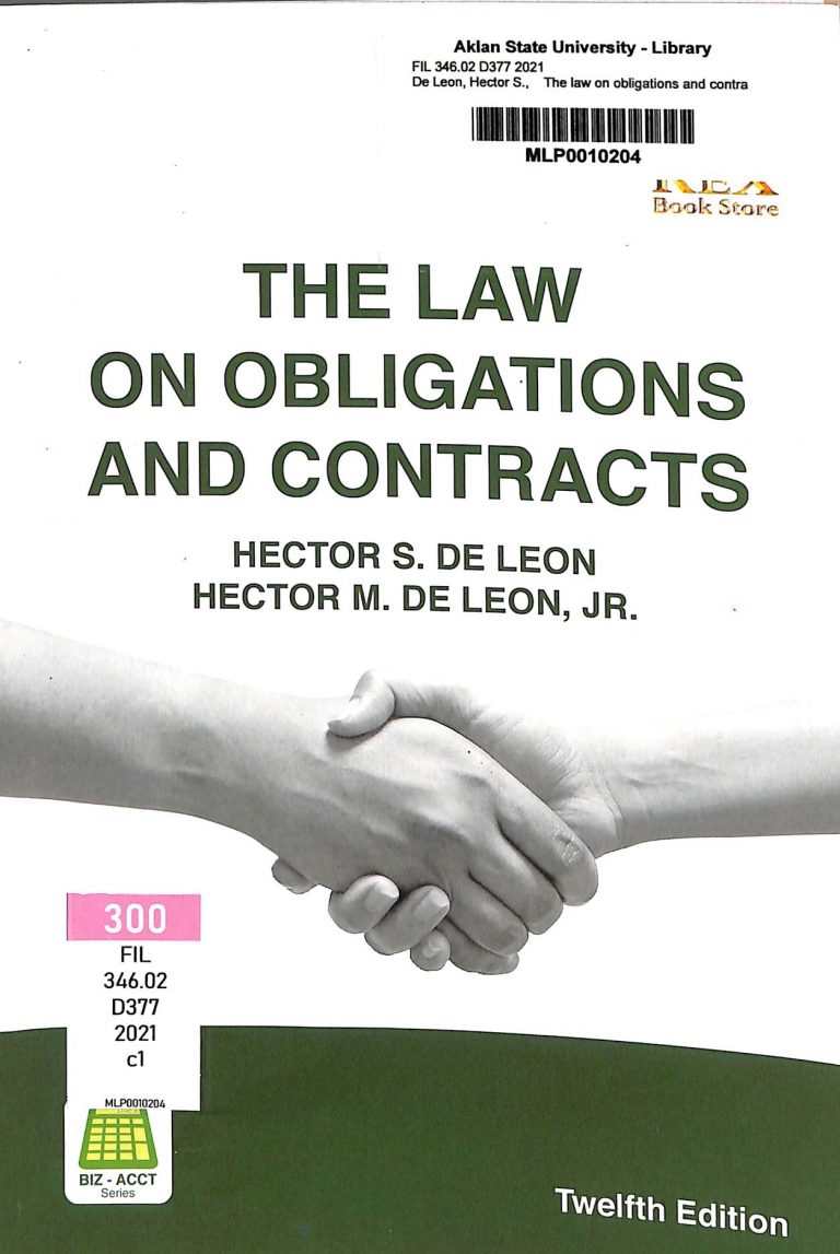 The law on obligations and contracts