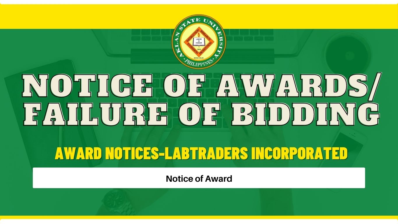 Read more about the article Award Notices-Labtraders Incorporated