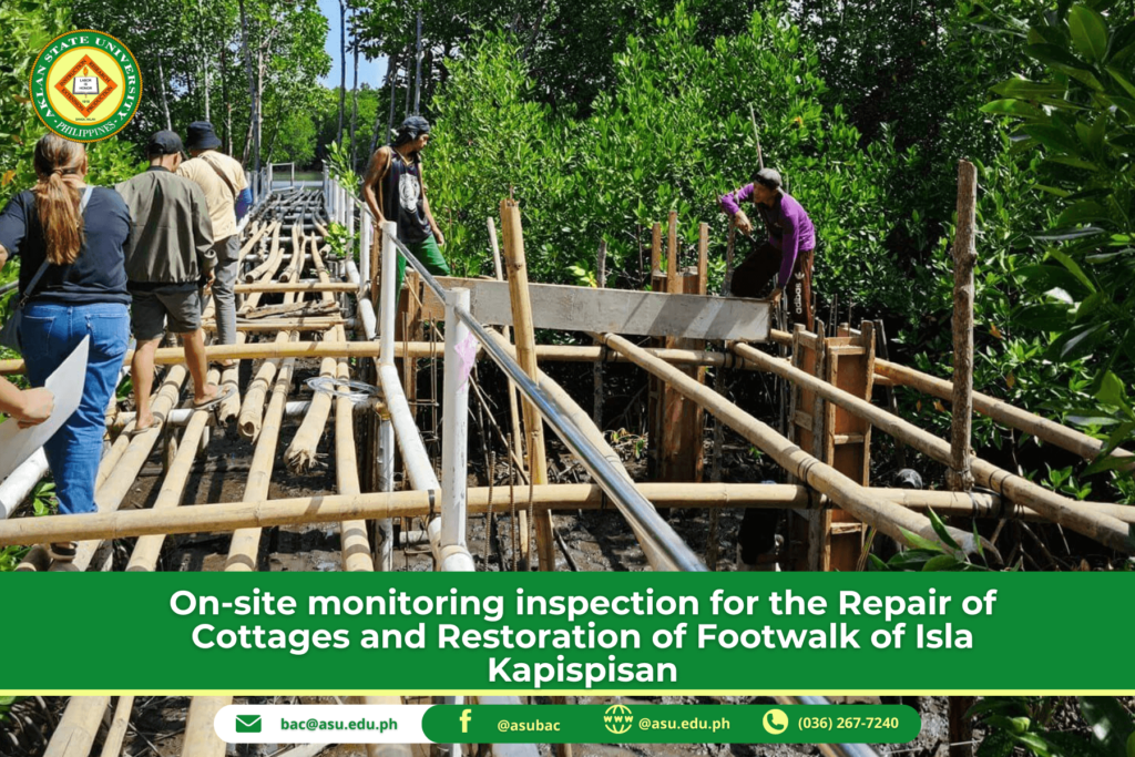 On-site Monitoring Inspection for the Repair of Cottages and Restoration of Footwalk of Isla Kapispisan