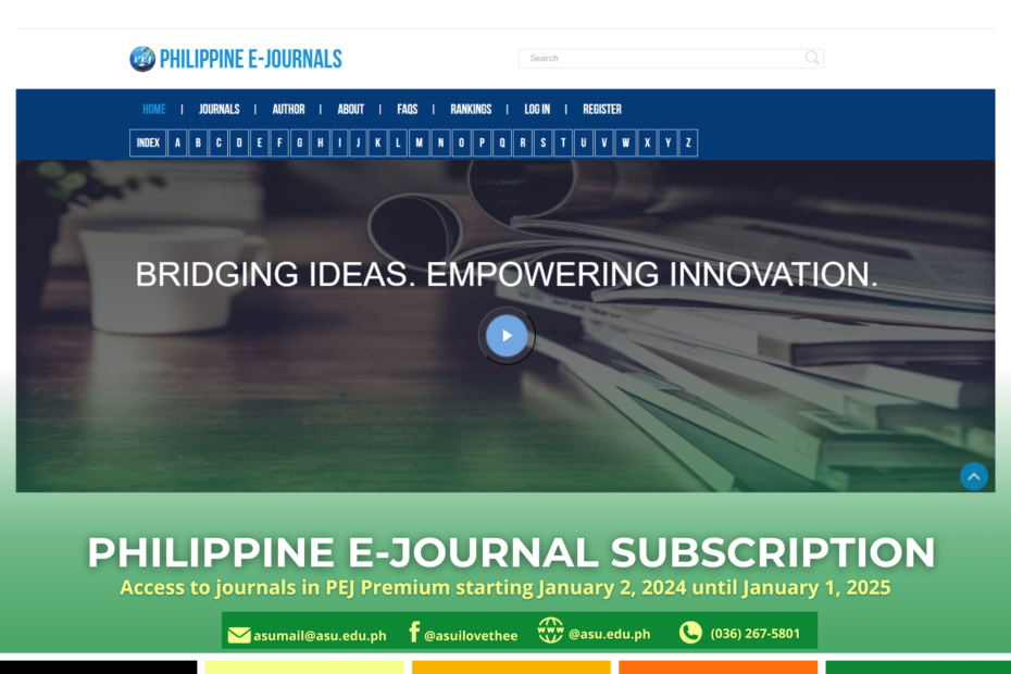 Philippine E-Journal Subscription