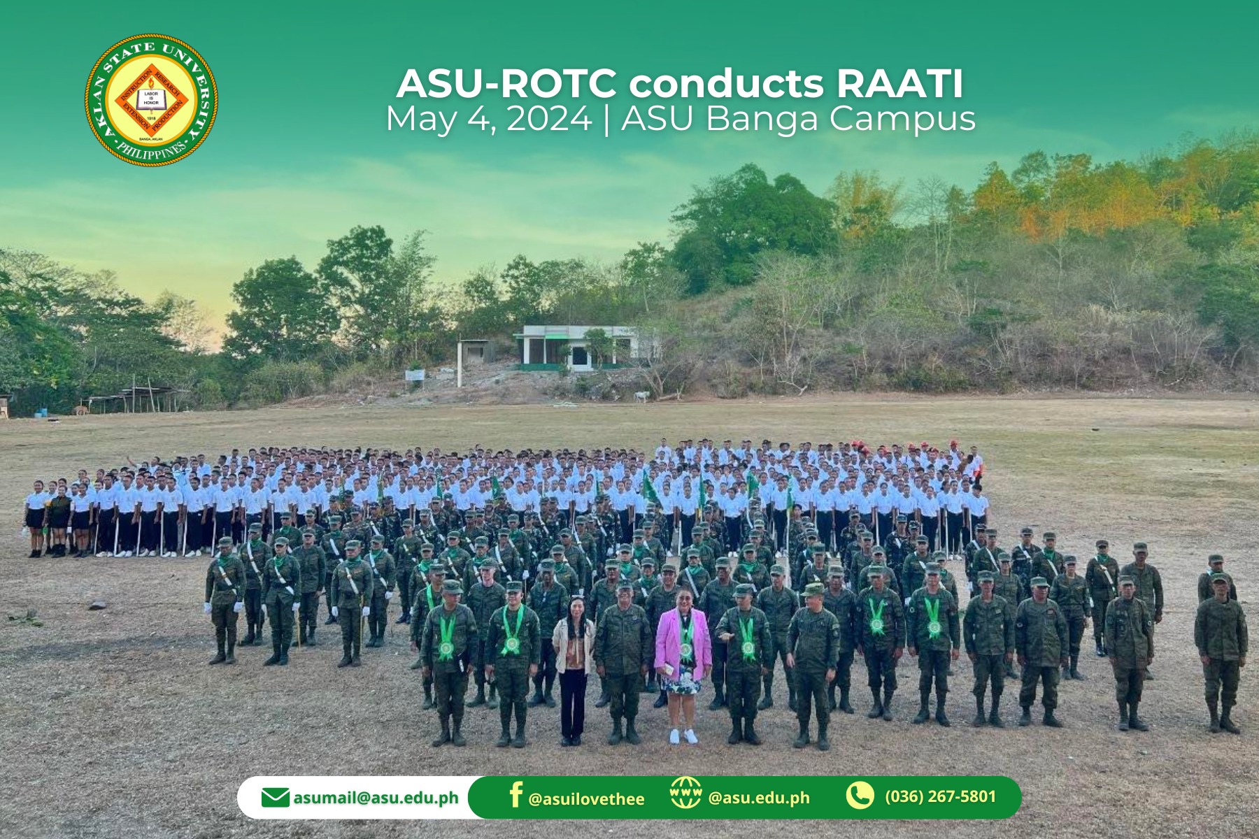 ASU-ROTC conducts RAATI - AKLAN STATE UNIVERSITY