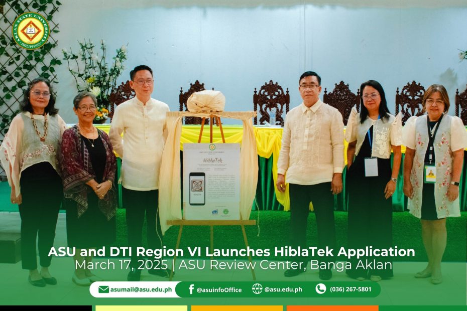 ASU and DTI Region VI Launches HiblaTek Application