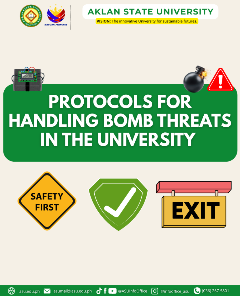 𝐏𝐑𝐎𝐓𝐎𝐂𝐎𝐋𝐒 𝐅𝐎𝐑 𝐇𝐀𝐍𝐃𝐋𝐈𝐍𝐆 𝐁𝐎𝐌𝐁 𝐓𝐇𝐑𝐄𝐀𝐓𝐒 𝐈𝐍 𝐓𝐇𝐄 𝐔𝐍𝐈𝐕𝐄𝐑𝐒𝐈𝐓𝐘